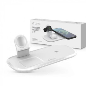 Wireless punjac Devia 3u1 za telefon-sat-slusalice V5 15W